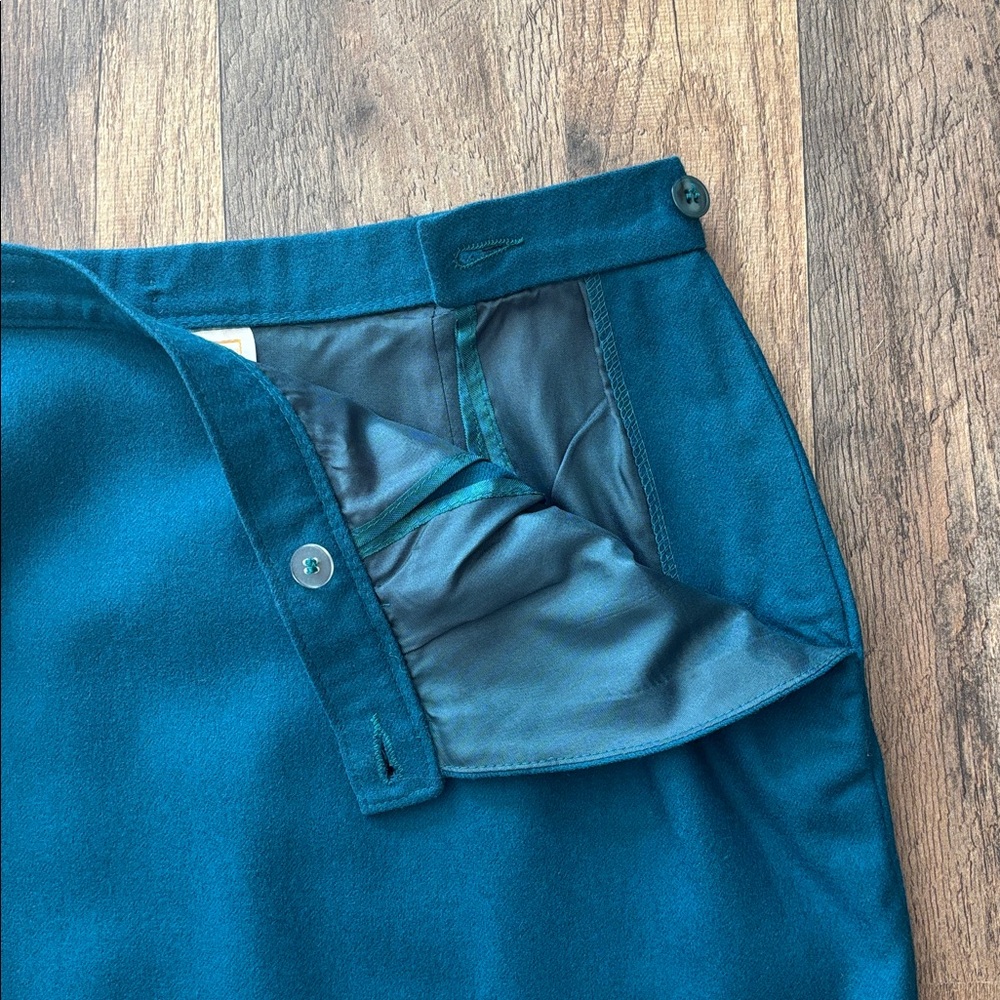 Pendleton Teal Vintage Wool Tailored Pencil Skirt size 10 - Picture 7 of 10